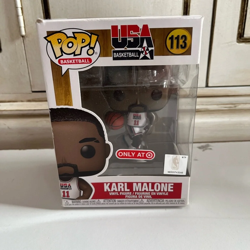 New Funko POP NBA Legends Karl Malone 1992 Team USA Target Exclusive #113 figure